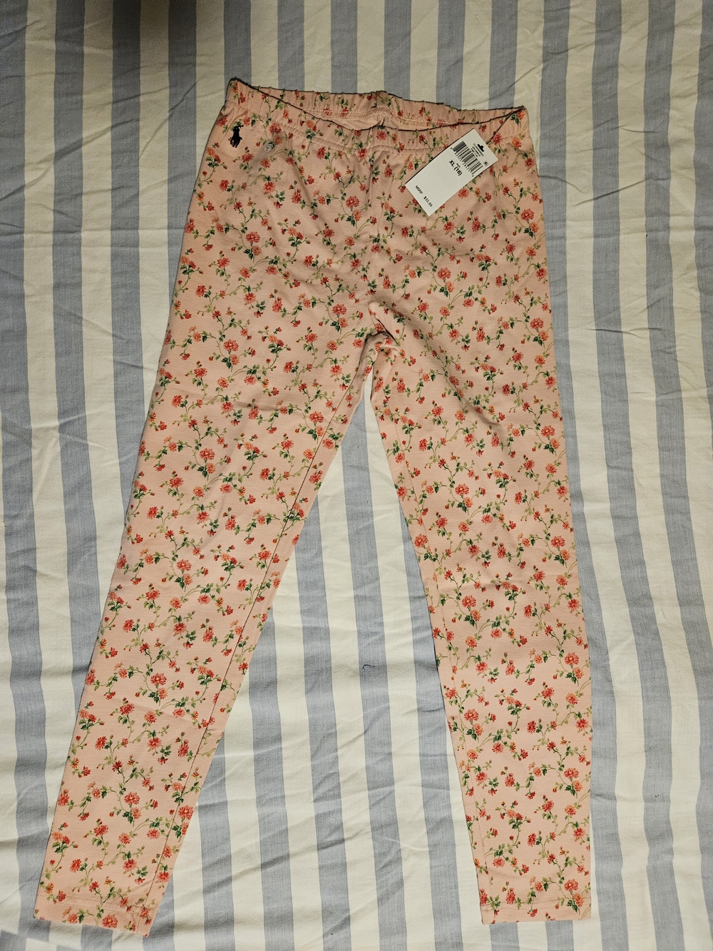 Polo Girls Pink Floral Leggings